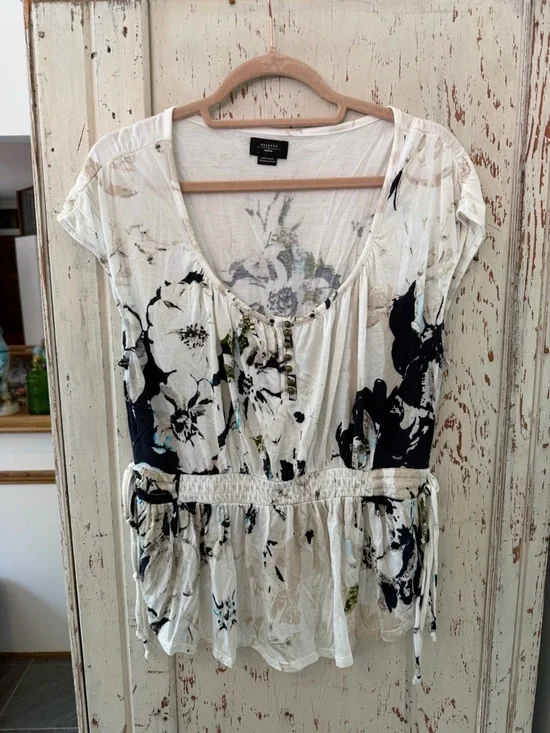 ANTHROPOLOGIE DELETTA ROSA RUGOSA TOP - Picture 2 of 5